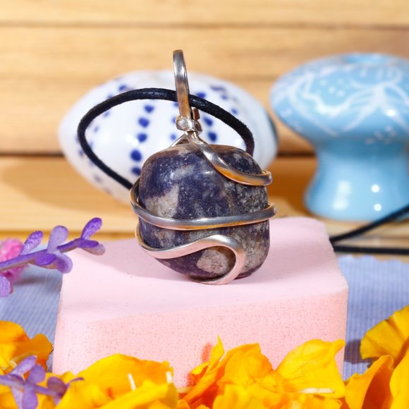 AYANA Charoite Crystal Pendant Necklace for Women - Authentic Healing Stone - Picture 7 of 8